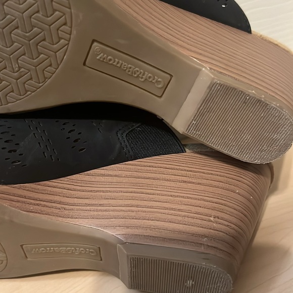 Croft & Barrow Ortholite Black Wedge Slide Sandals - Picture 13 of 15